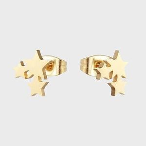 Shooting Stars Gold Plated Studs Earrings